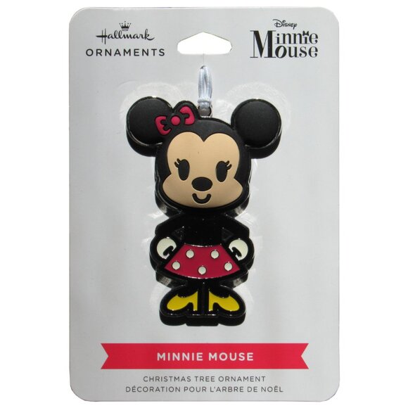 New! Disney Minnie Mouse Metal & Enamel Hallmark Christmas Ornament 2021 Emoji - Picture 2 of 2